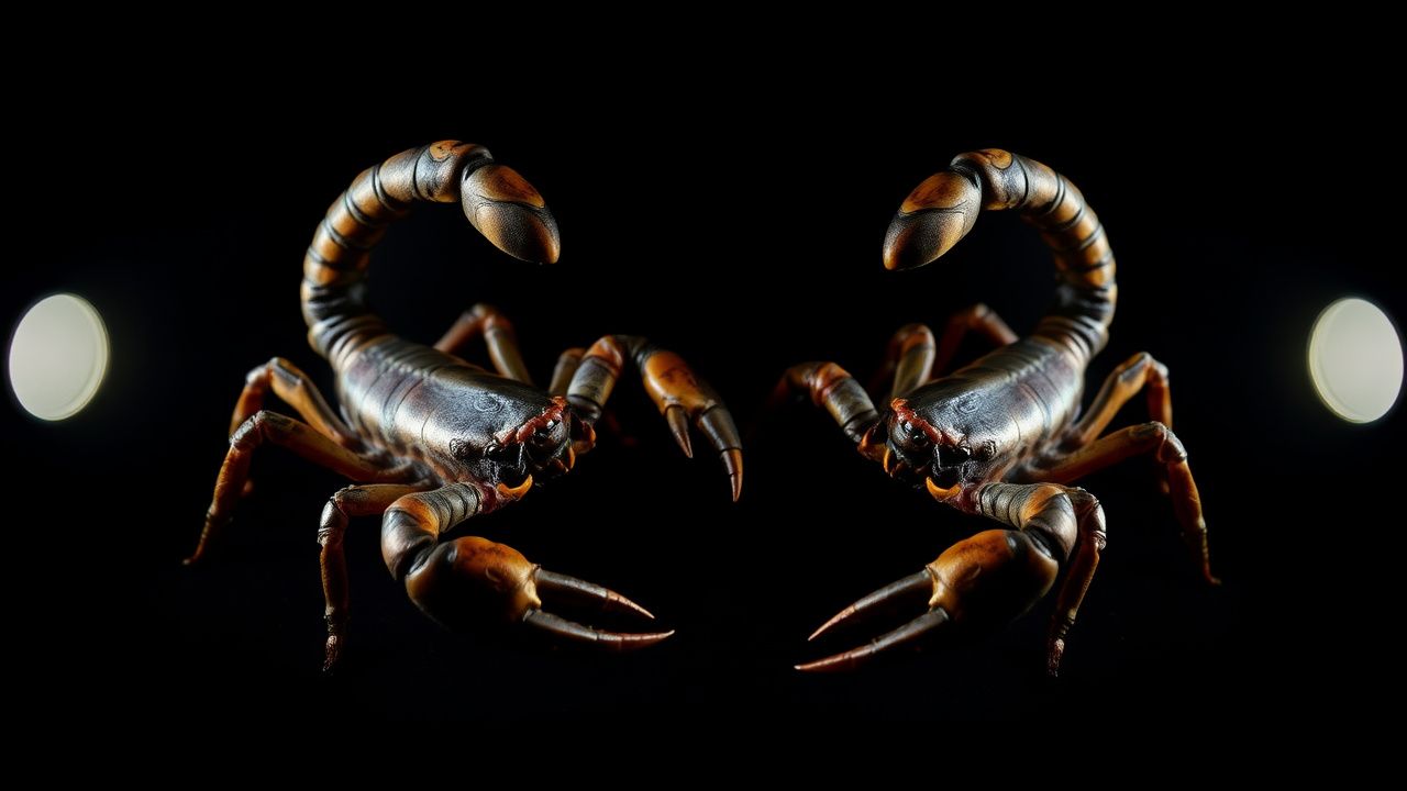 Tribal matching Borneo scorpions by me - Brighton, UK